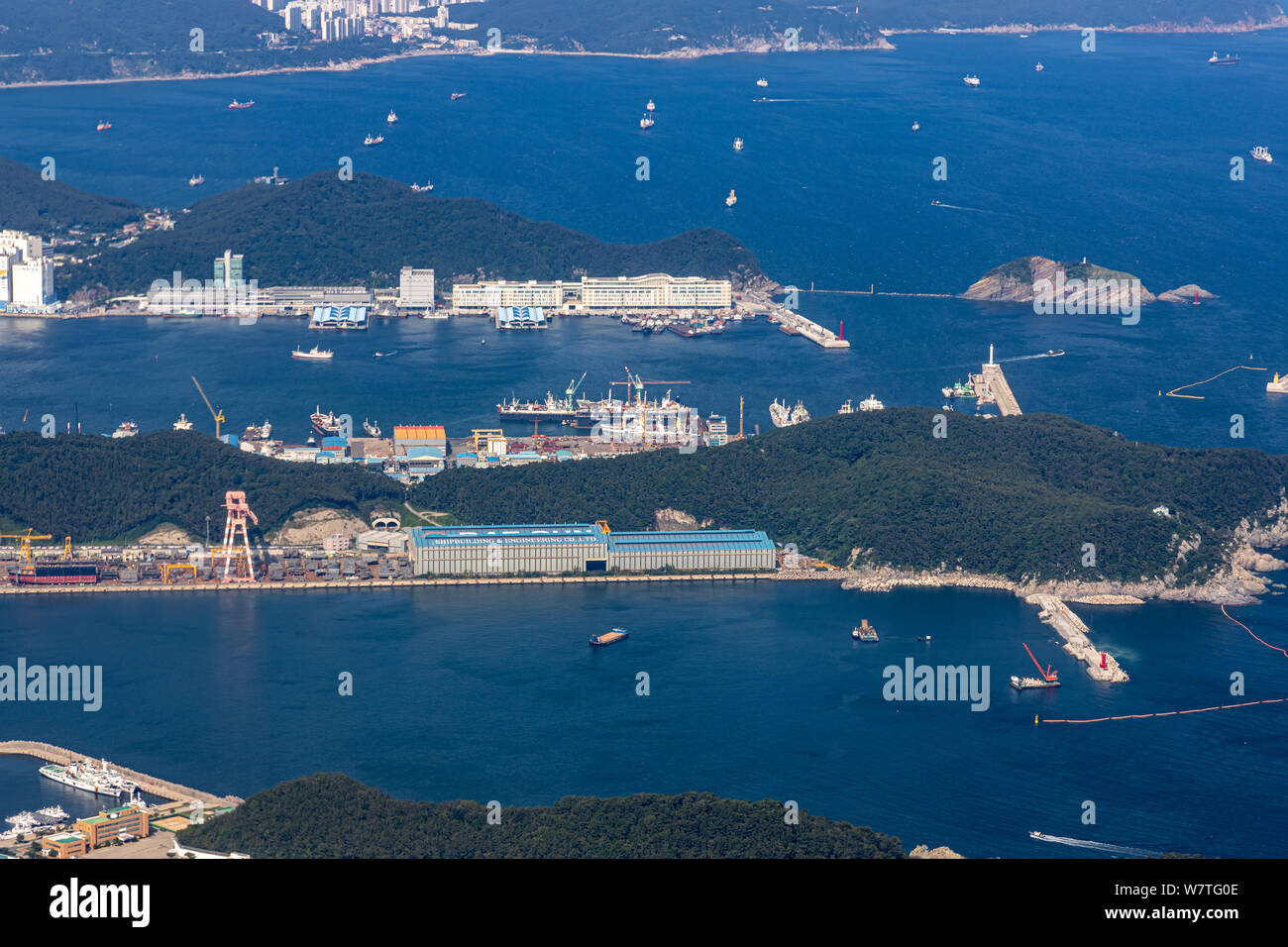 Busan, Corée - 22 juin 2019 : Vue aérienne de Busan Metropolitan City Banque D'Images