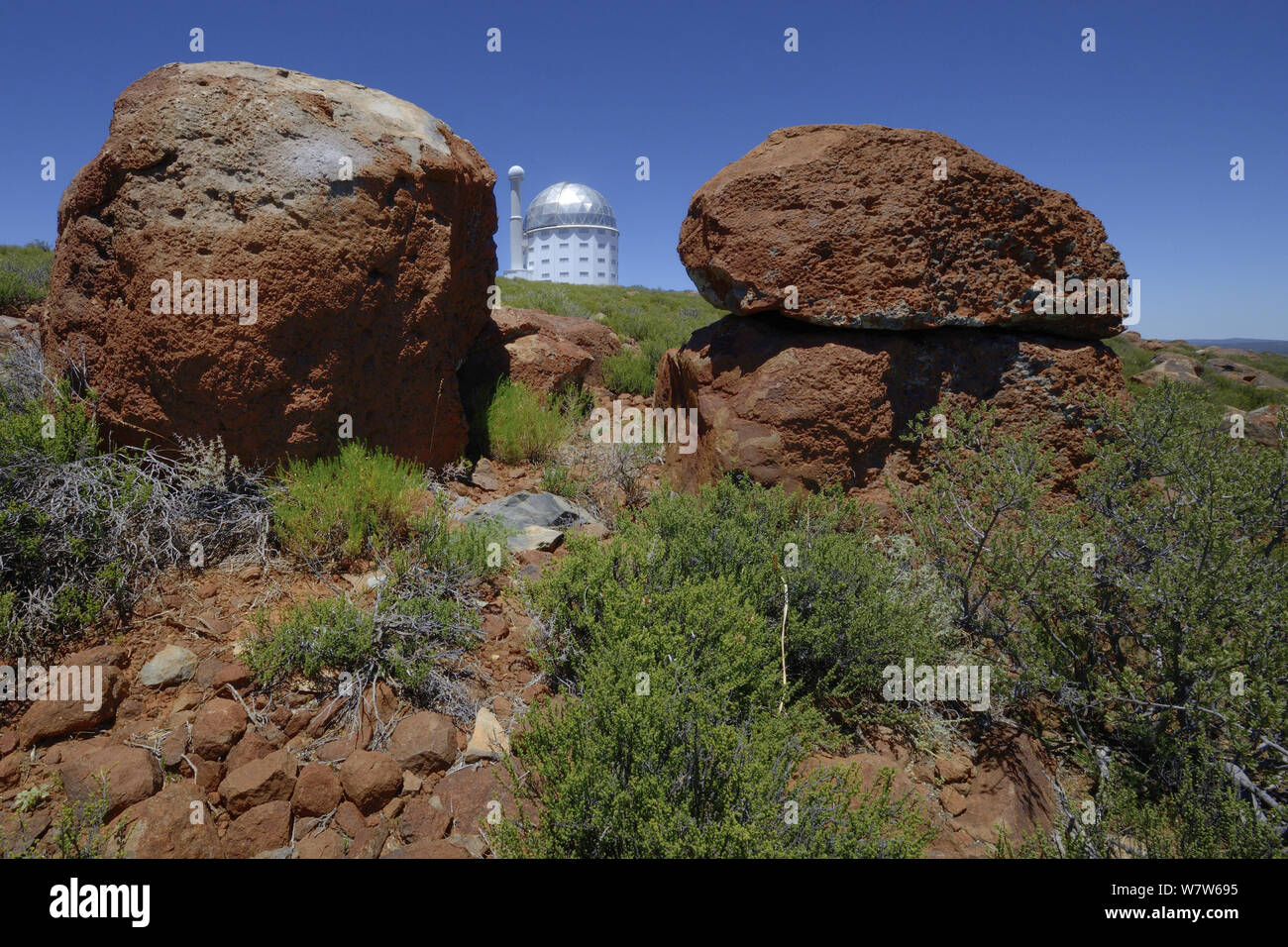 Observatoire sur l'horizon, Kagga Kamma Réserve, montagnes Cederberg, Afrique du Sud, janvier 2013. Banque D'Images