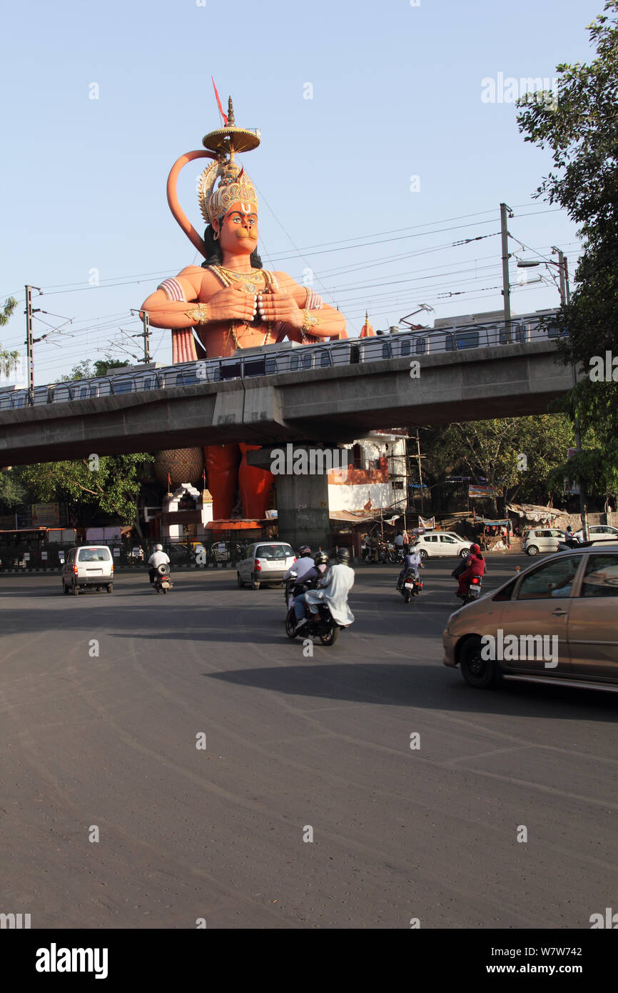 Portrait d'un Seigneur HANUMAN, New Delhi, Inde Banque D'Images