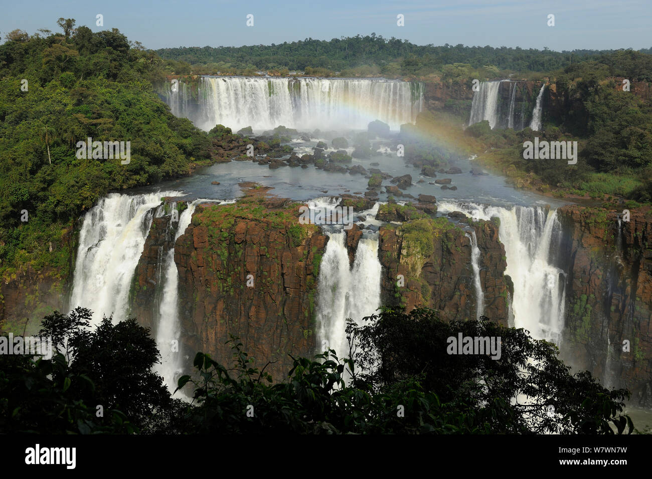 Chutes d'Iguaçu Iguaçu au Parc National, Foz do Iguaçu, l'Etat du Parana, au sud du Brésil. Banque D'Images