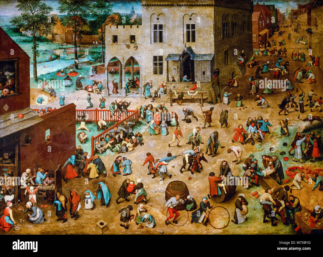 Pieter Bruegel The Elder, peinture de la Renaissance, Jeux pour enfants, 1560 Banque D'Images