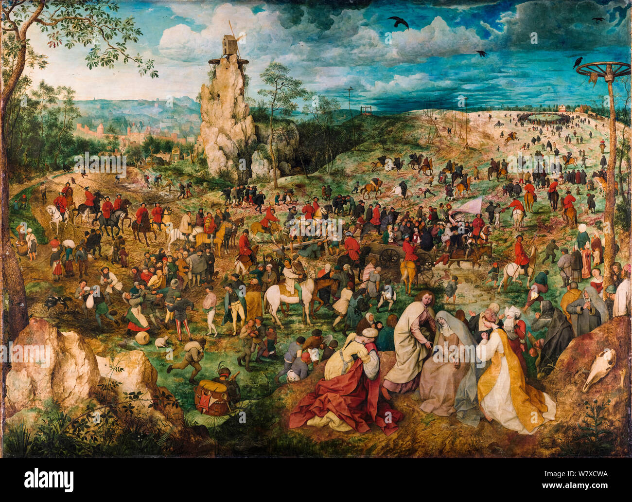 Pieter Bruegel l'ancien, la Procession au Calvaire, peinture, 1564 Banque D'Images