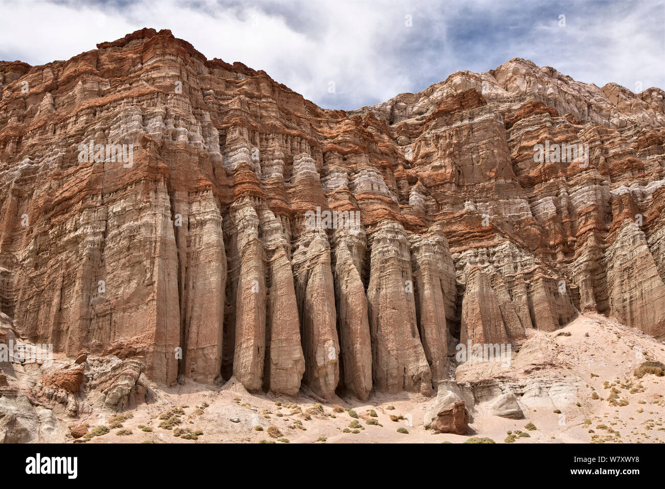 Falaises de grès érodées, Red Rock Canyon State Park, la Sierra Nevada, en Californie, USA, mai. Banque D'Images