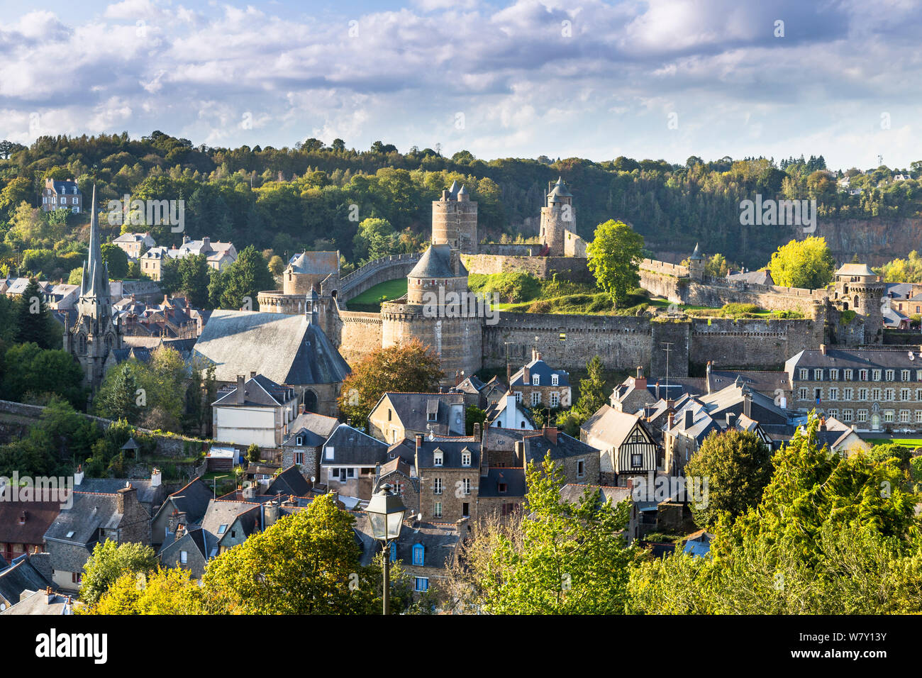 Château de Fougères, Ille et Vilaine, Bretagne, France, octobre 2014. Banque D'Images