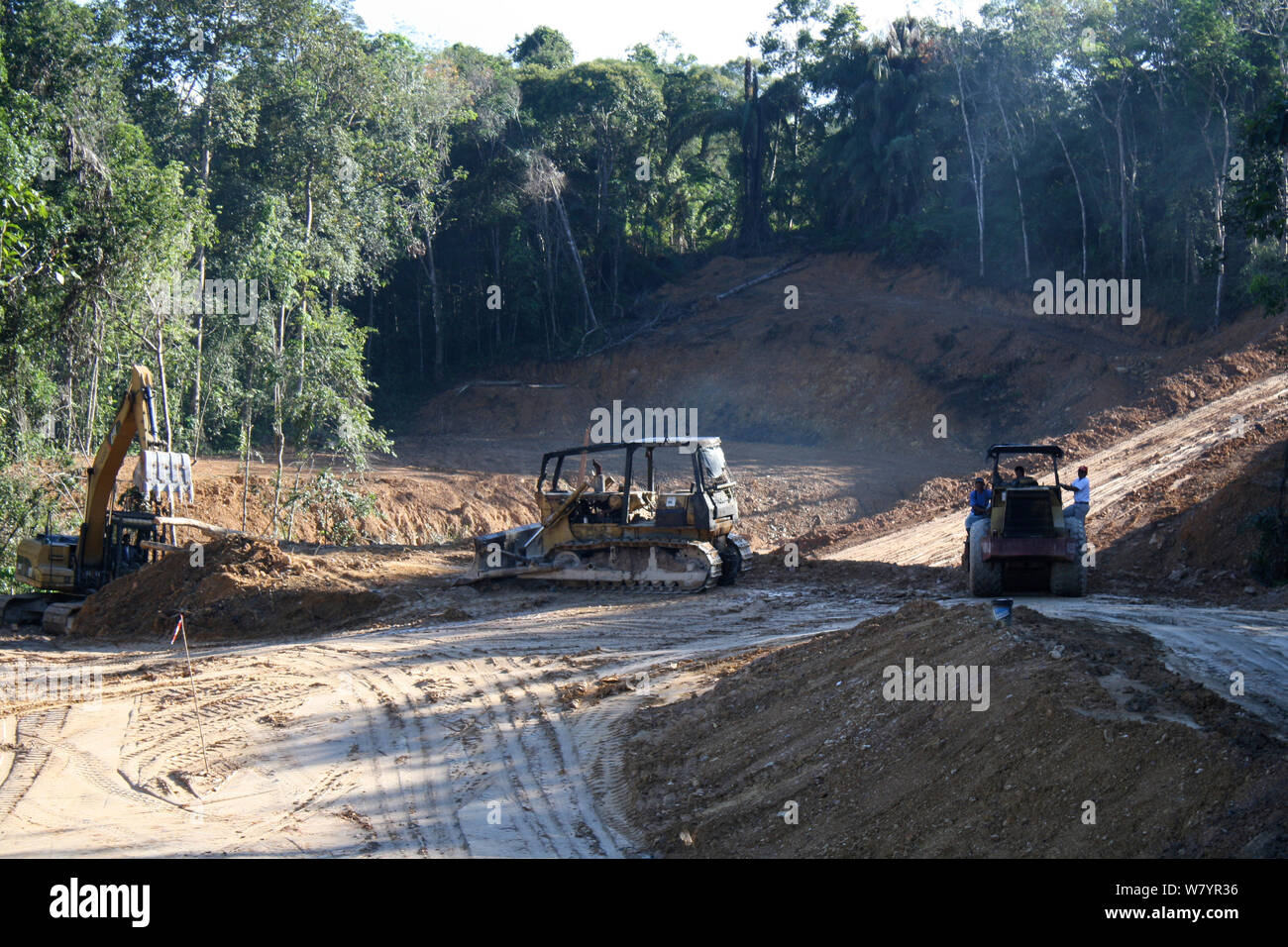 La déforestation à Sabah, Bornéo Malaisien. Juin 2010. Banque D'Images