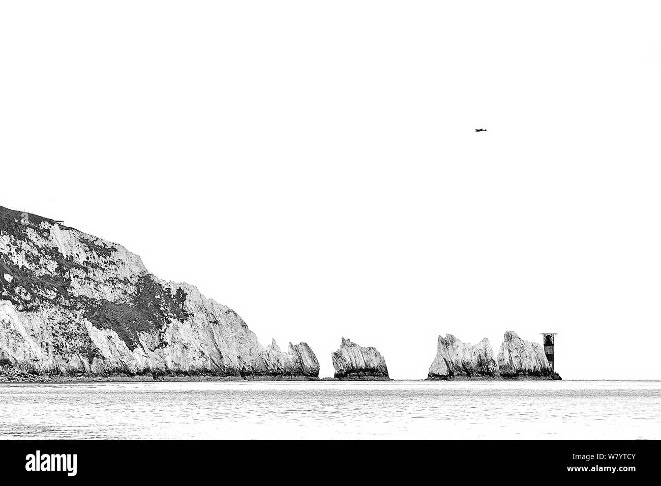 Le phare d'Aiguilles Spitfire au-dessus de la partie 1 Banque D'Images