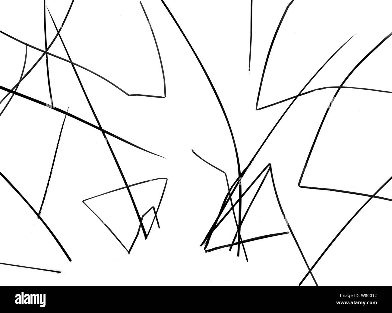 Les modèles géométriques de l'herbe et la neige, Ostergotland, Suède, février. Banque D'Images