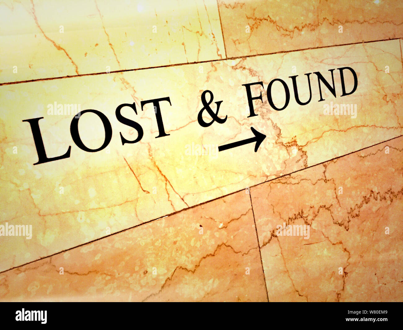 MTA Lost & Found, signe, Grand Central Terminal, New York USA Banque D'Images