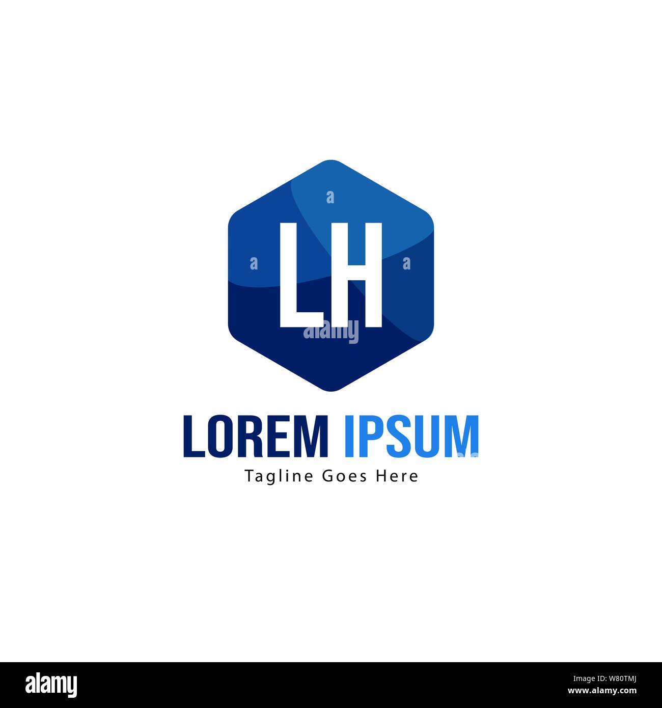 Modèle avec logo gauche initiale du bâti moderne. Lettre LH minimaliste design logo vector illustration Illustration de Vecteur