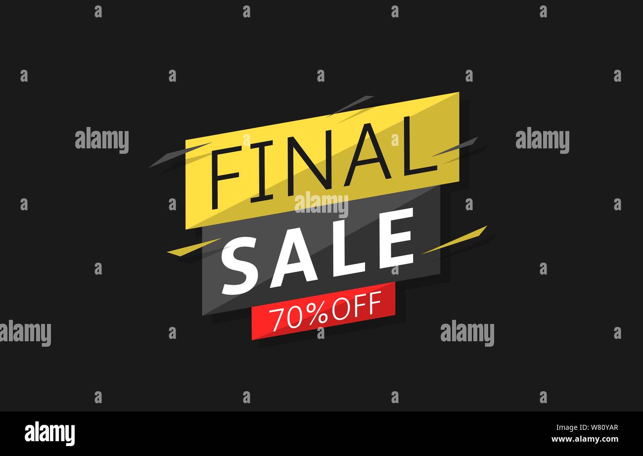 Vente finale autocollant. 70 % de réduction, Vector illustration Illustration de Vecteur