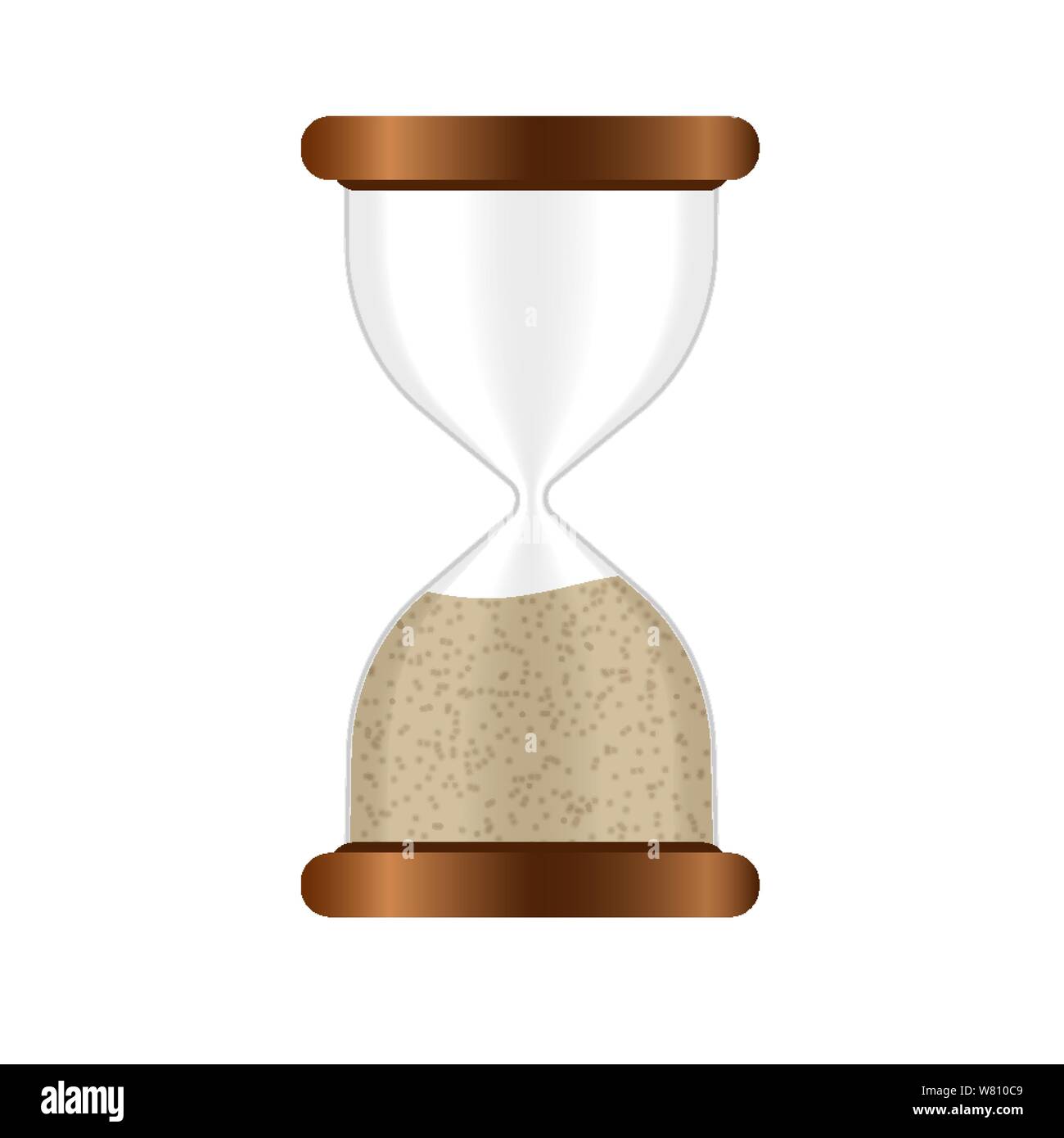 Le temps est écoulé sur le sablier. Vecteur isolé Image Vectorielle Stock -  Alamy