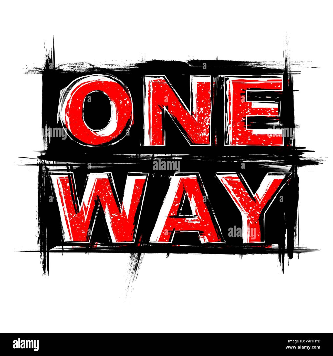 Noir et rouge abstract grunge texte isolé sur fond blanc Illustration de Vecteur