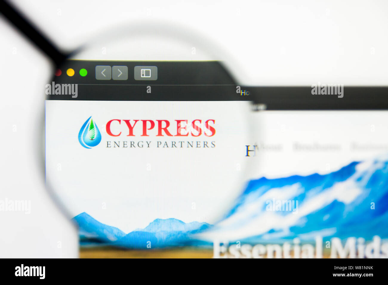 Richmond, Virginie, USA - 7 août 2019 : Editorial de Cypress Energy Partners LP d'accueil du site. Cypress Energy Partners LP logo visibl Banque D'Images