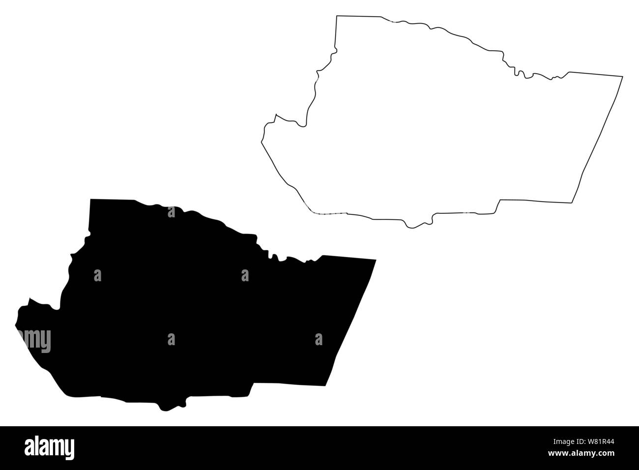 Le gouvernorat de Tafilah (Royaume hachémite de Jordanie) map vector illustration croquis Tafilah, scribble map Illustration de Vecteur