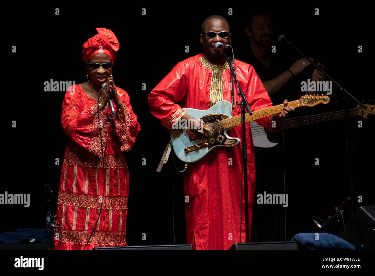 Edinburgh, Ecosse, Royaume-Uni. 7 août 2019. Amadou et Mariam à la Usher Hall dans un concert du Festival International d'Édimbourg. Photo Amadou & Mariam. Crédit ; Iain Masterton/Alamy Live News Banque D'Images