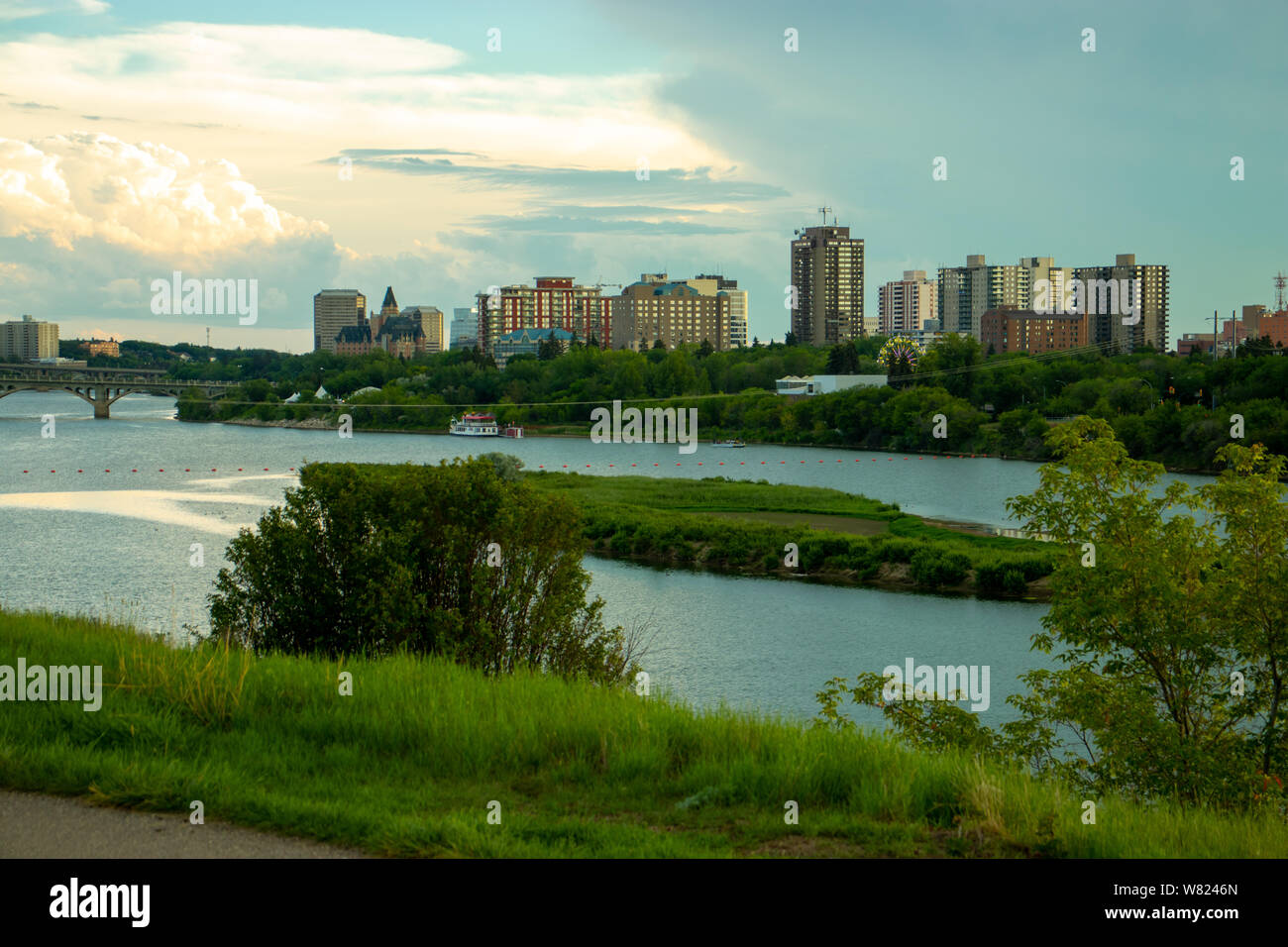 Ville de Saskatoon Skyline Banque D'Images
