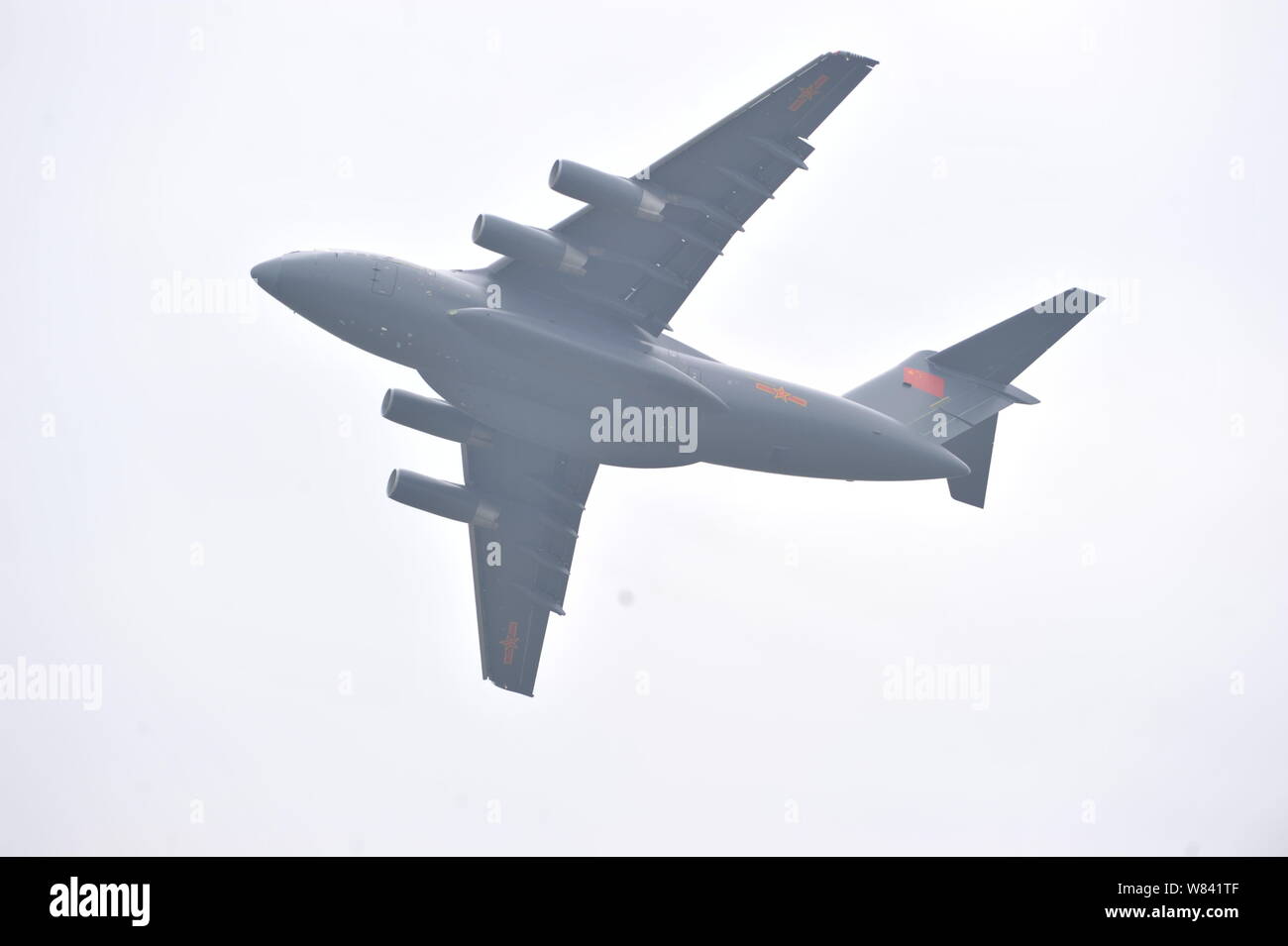 Un avion de transport militaire Y-20, communément appelé par son nom de jeune fille, Chubby PLA (Armée de libération des peuples) Air Force effectue au cours de la 11e Banque D'Images