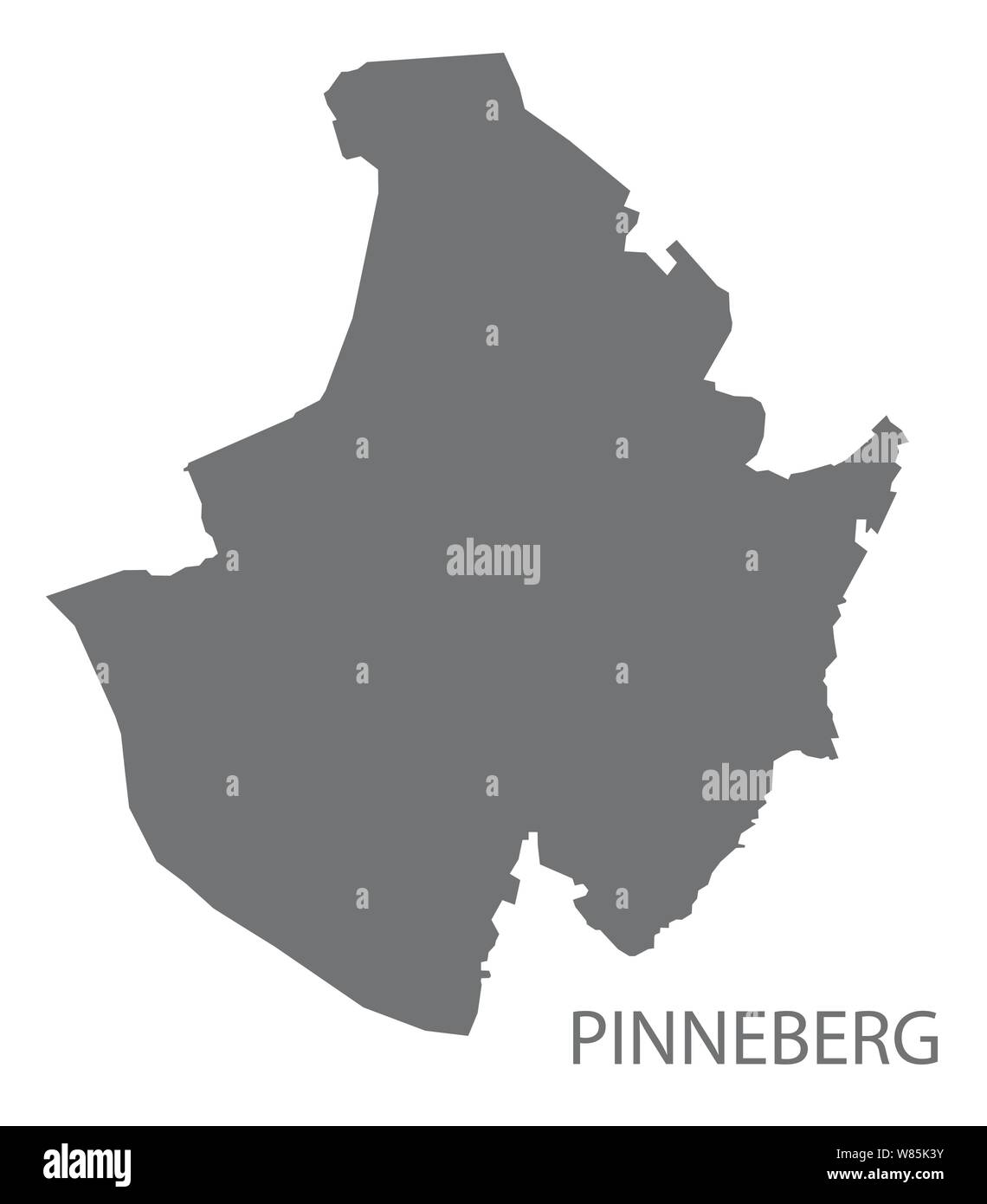 Carte du comté de Grey Pinneberg Schleswig-Holstein Allemagne Illustration de Vecteur