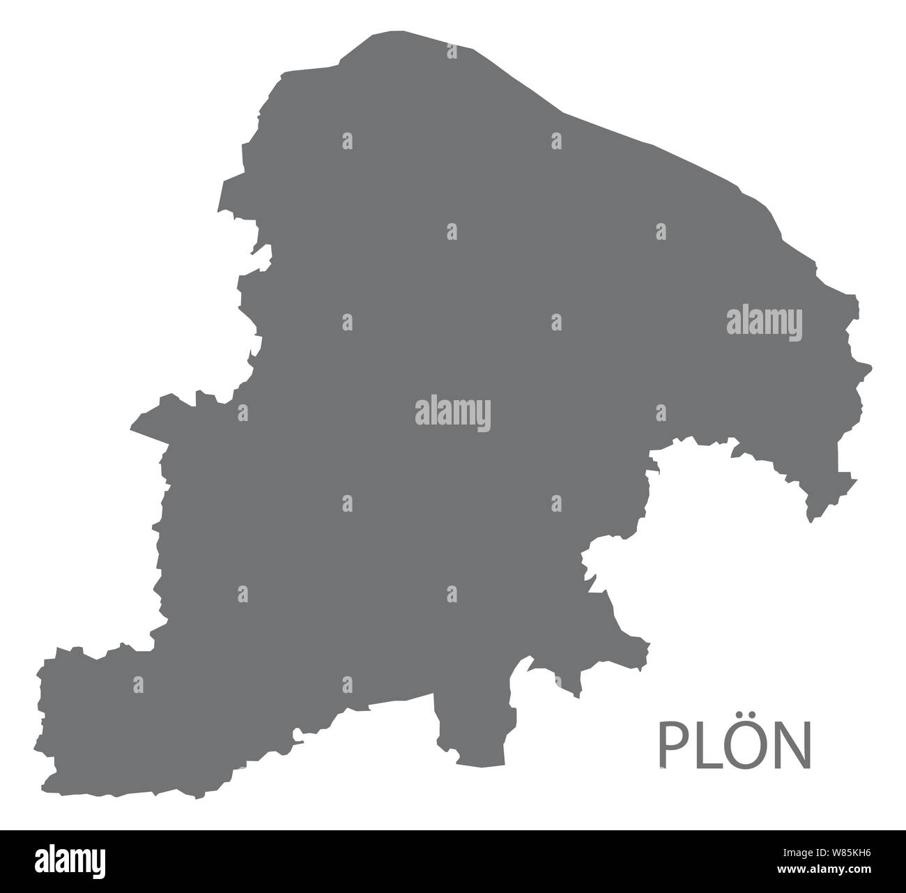 Ploen gray comté plan de Schleswig-Holstein Allemagne Illustration de Vecteur