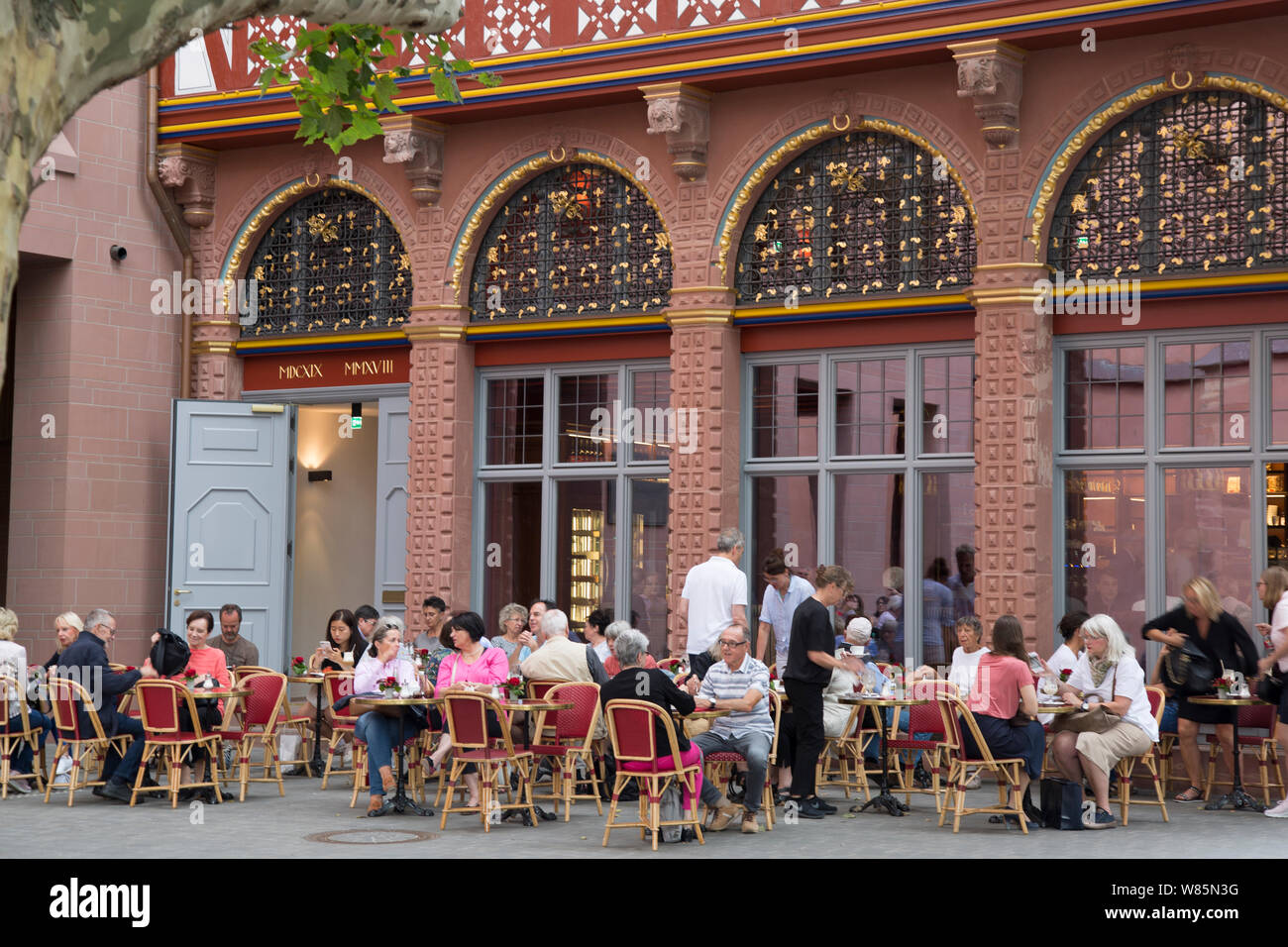 Schwarzer Stern Restaurant, Francfort, Allemagne Banque D'Images