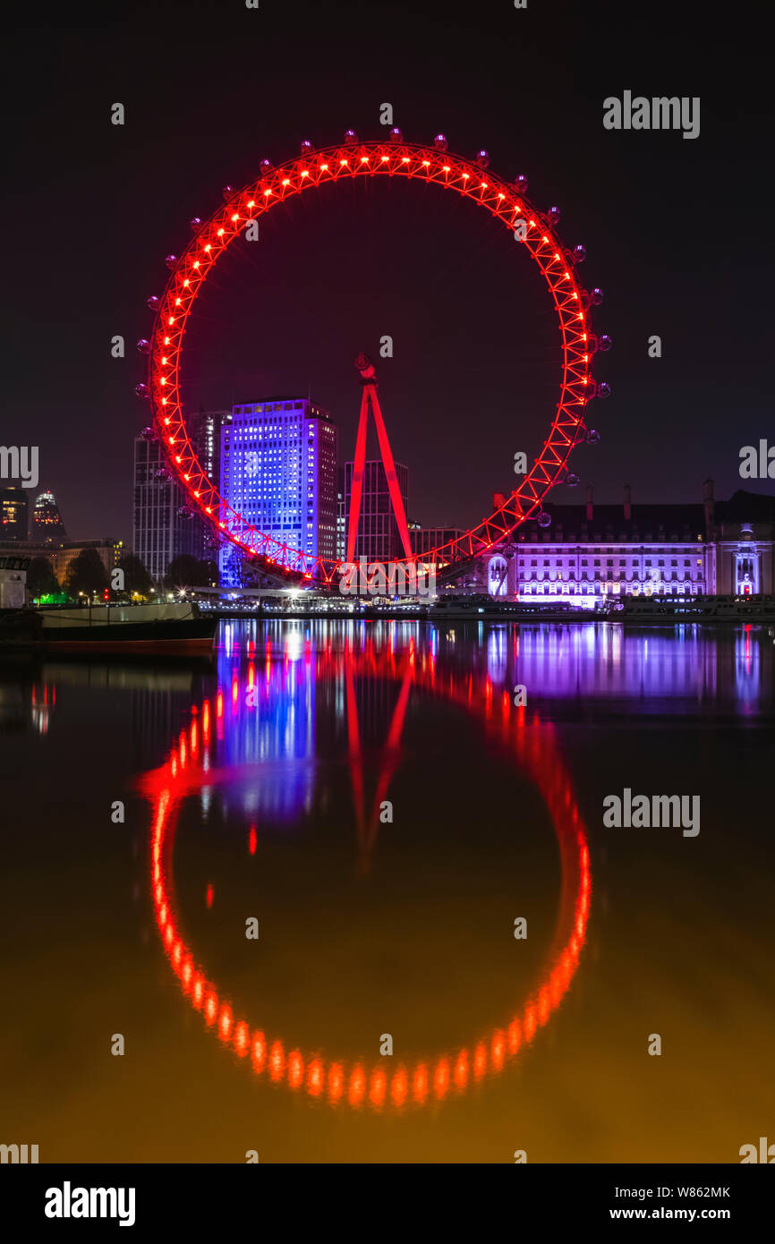 L'Angleterre, Londres, Lambeth, la grande roue London Eye Banque D'Images