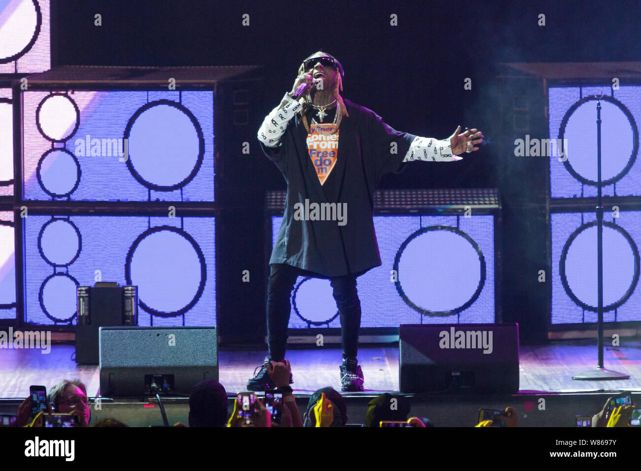 8 août 2019, Chula Vista, Californie, États-Unis : LIL WAYNE live à Île du Nord Credit Union Amphitheatre, à Chula Vista, Californie 07 août 2019 (Image Crédit : © Marissa Carter/Zuma sur le fil) Banque D'Images
