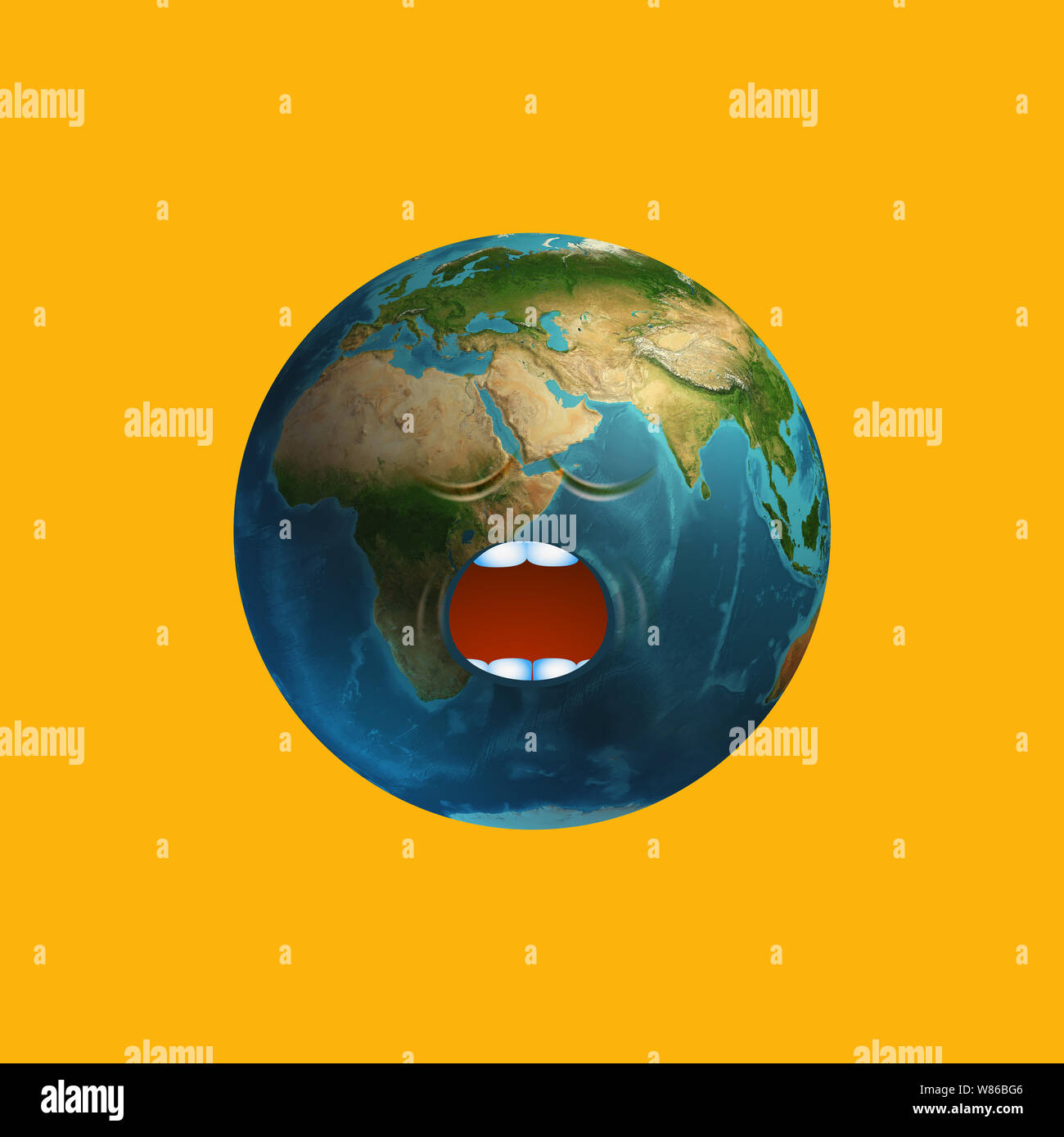 Terre emoji Banque D'Images