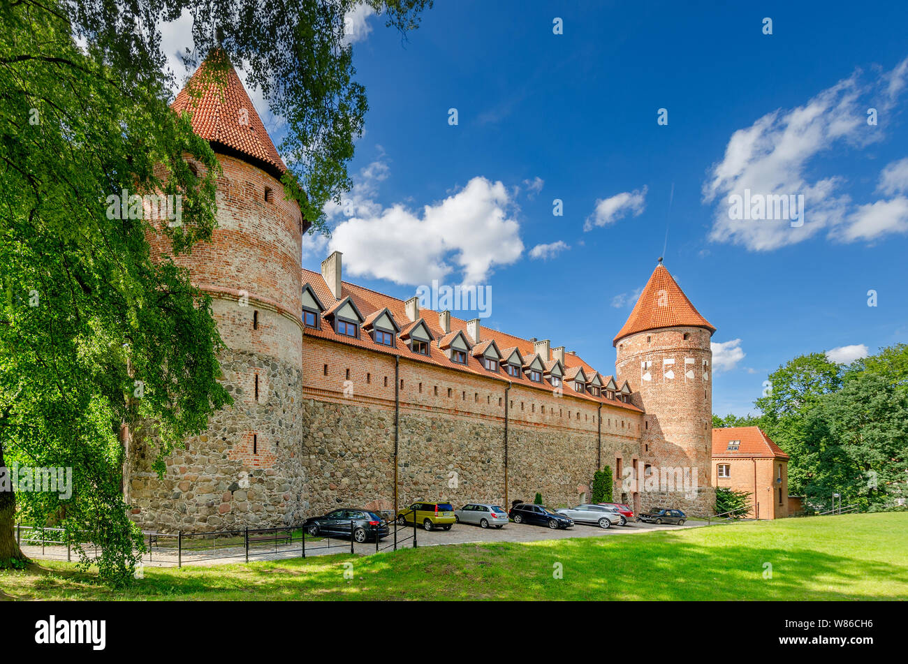 Bytow, province de Poméranie, Pologne, ger. : Butow. 14e 100. château des chevaliers teutoniques. Banque D'Images