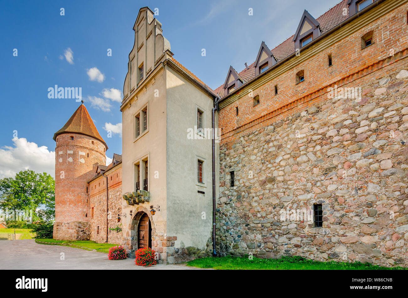 Bytow, province de Poméranie, Pologne, ger. : Butow. 14e 100. château des chevaliers teutoniques. Banque D'Images