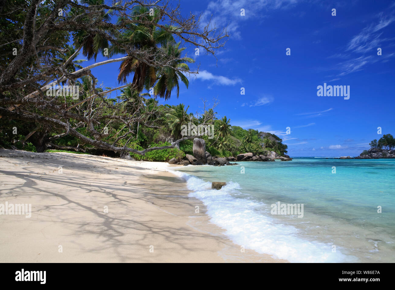 Pittoresque de l'île de Mahé, Seychelles, océan Indien Banque D'Images