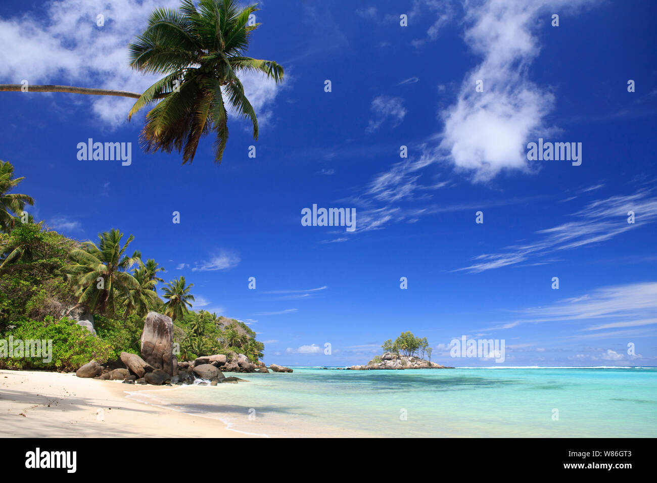 Pittoresque de l'île de Mahé, Seychelles, océan Indien Banque D'Images