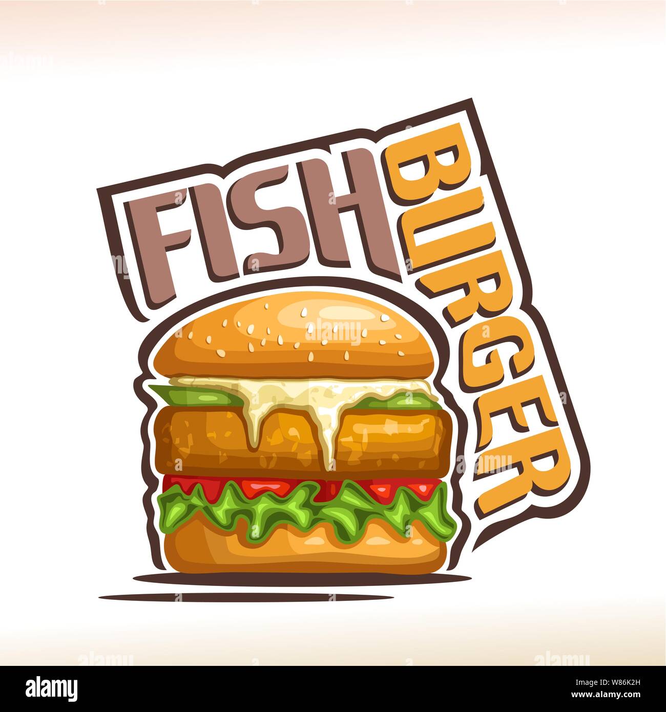 Logo Vector pour Fish Burger Illustration de Vecteur