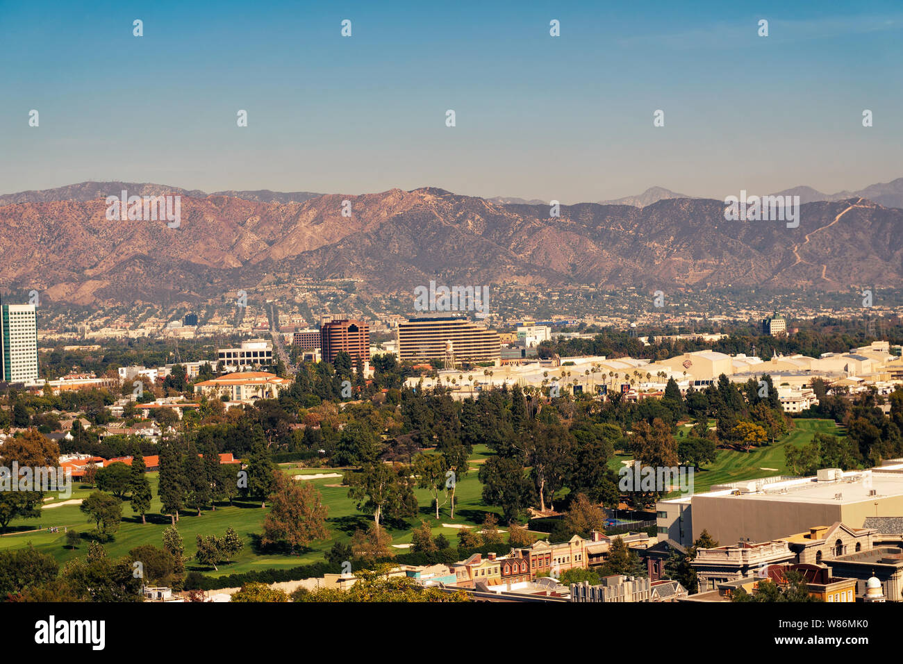 San Fernando Valley et Verdugo Mountains à Los Angeles Banque D'Images
