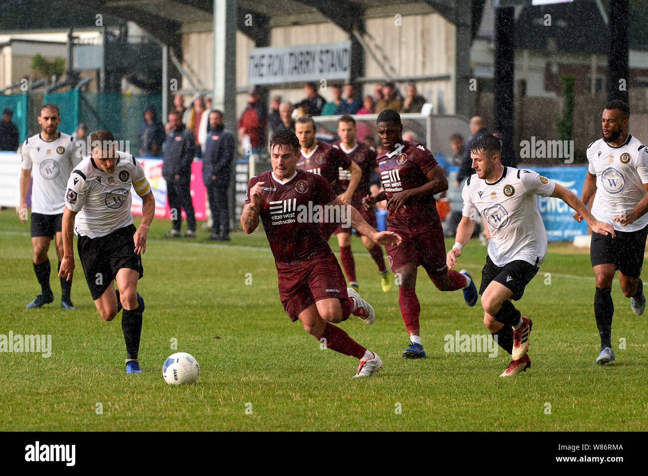 Hungerford Town vs Slough Town FC à Bulpit Lane, Hungerford, Berkshire, Angleterre le mardi 06 août 2019. Photo : Le juge Philip Benton Banque D'Images