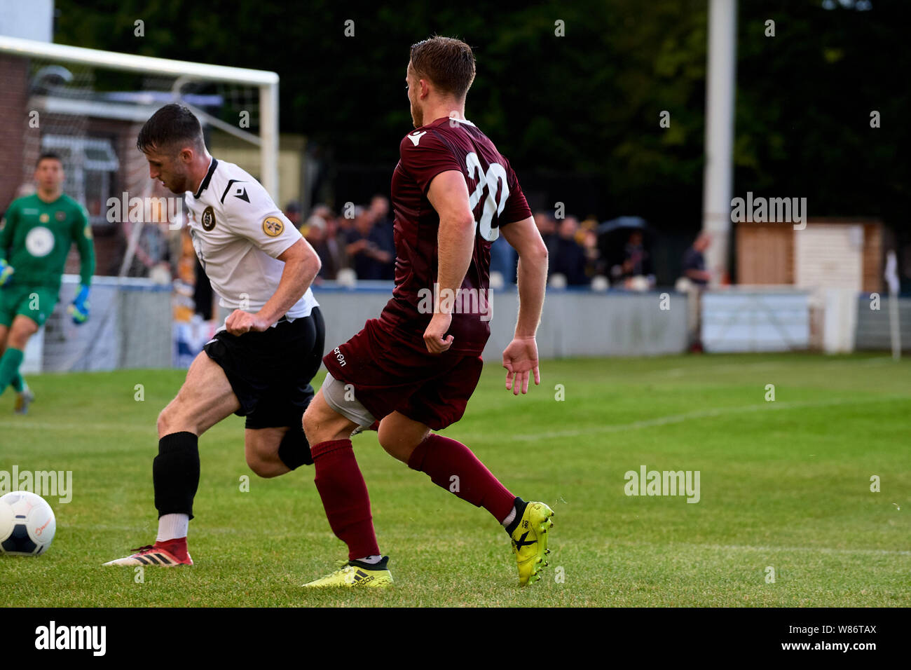 Hungerford Town vs Slough Town FC à Bulpit Lane, Hungerford, Berkshire, Angleterre le mardi 06 août 2019. Photo : Le juge Philip Benton Banque D'Images