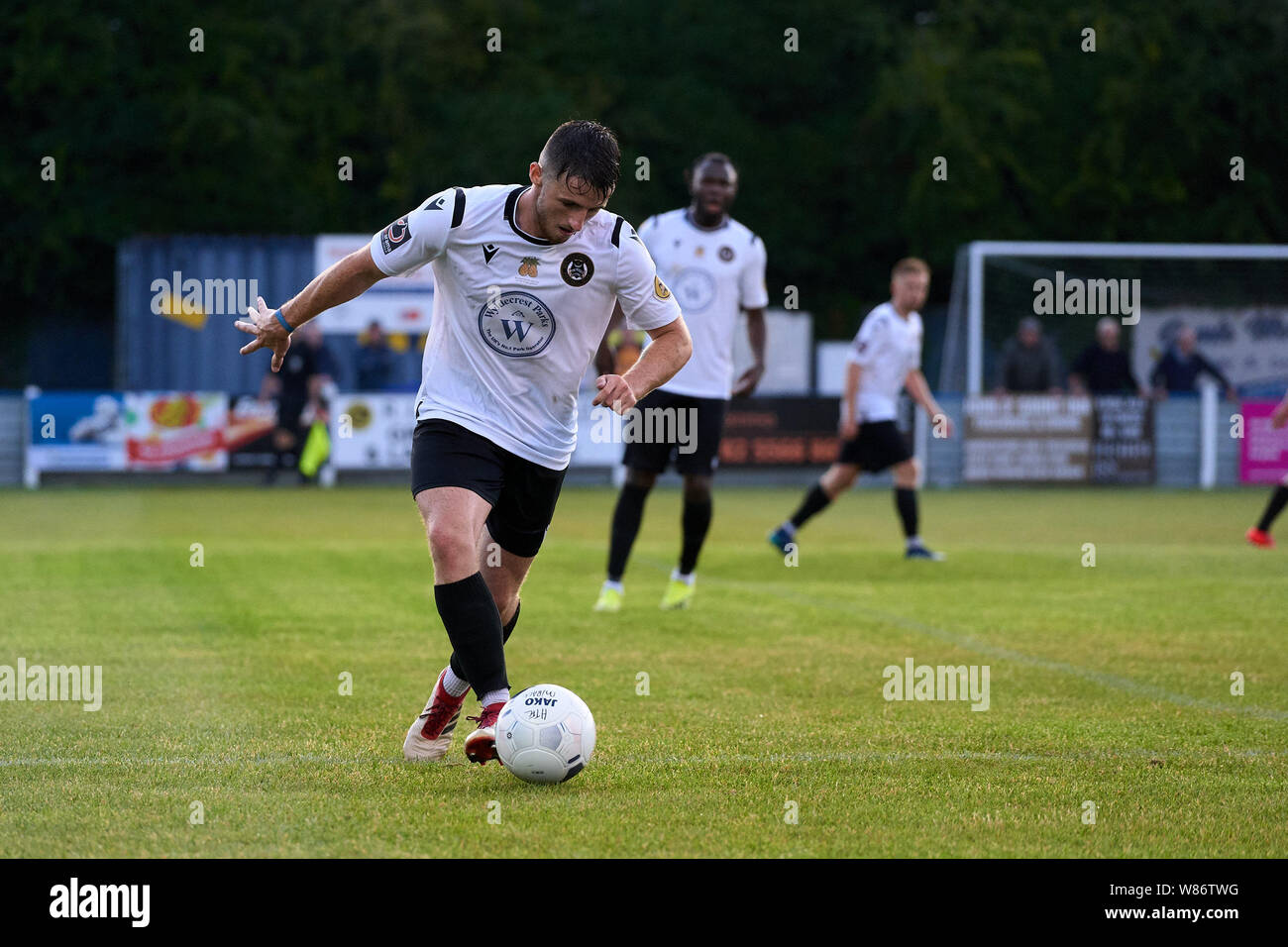 Hungerford Town vs Slough Town FC à Bulpit Lane, Hungerford, Berkshire, Angleterre le mardi 06 août 2019. Photo : Le juge Philip Benton Banque D'Images