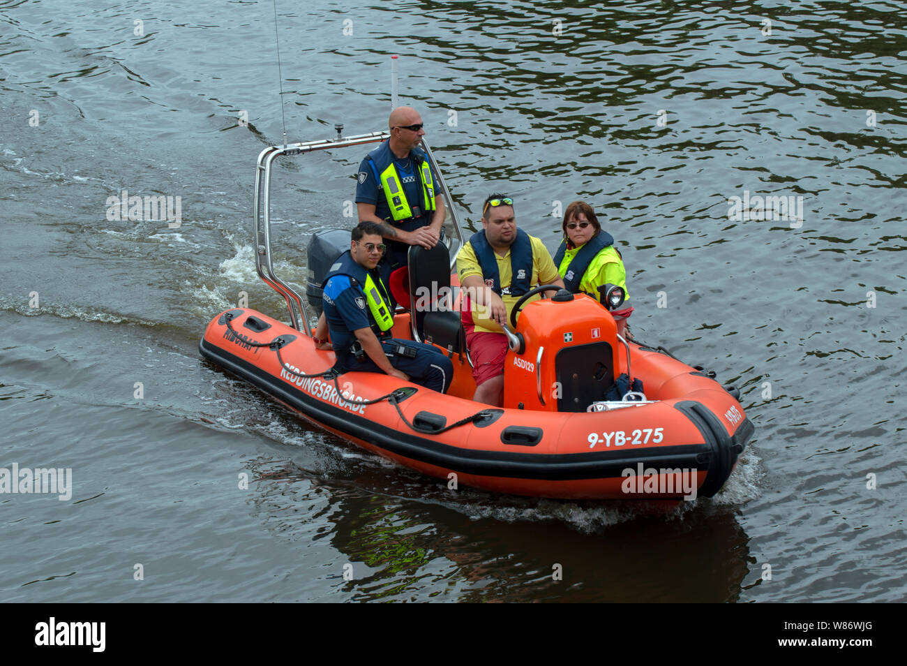 Reddingsbrigade au travail à la gaypride Amsterdam The Netherlands 2019 Banque D'Images