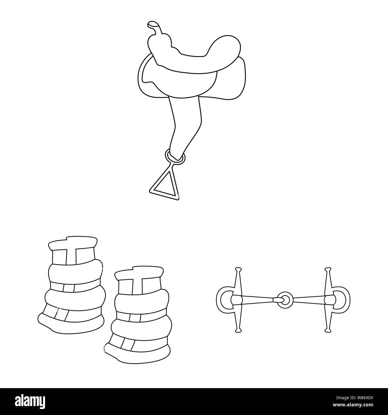 Vector illustration de l'icône et équestres. Collection de cheval et l'icône vecteur pour stock. Illustration de Vecteur