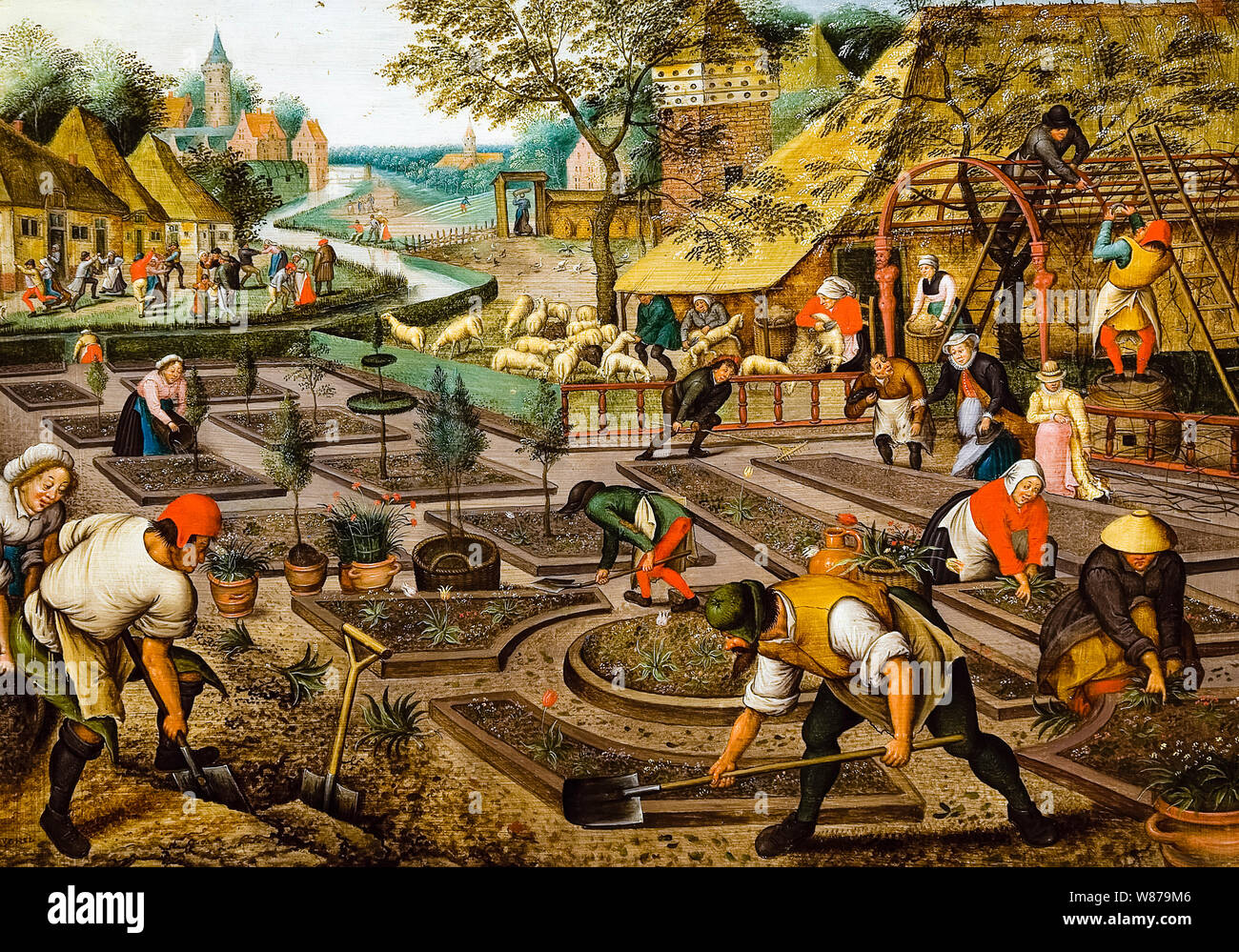 Pieter Brueghel le Jeune, les quatre saisons, printemps, peinture, 1564-1638 Banque D'Images