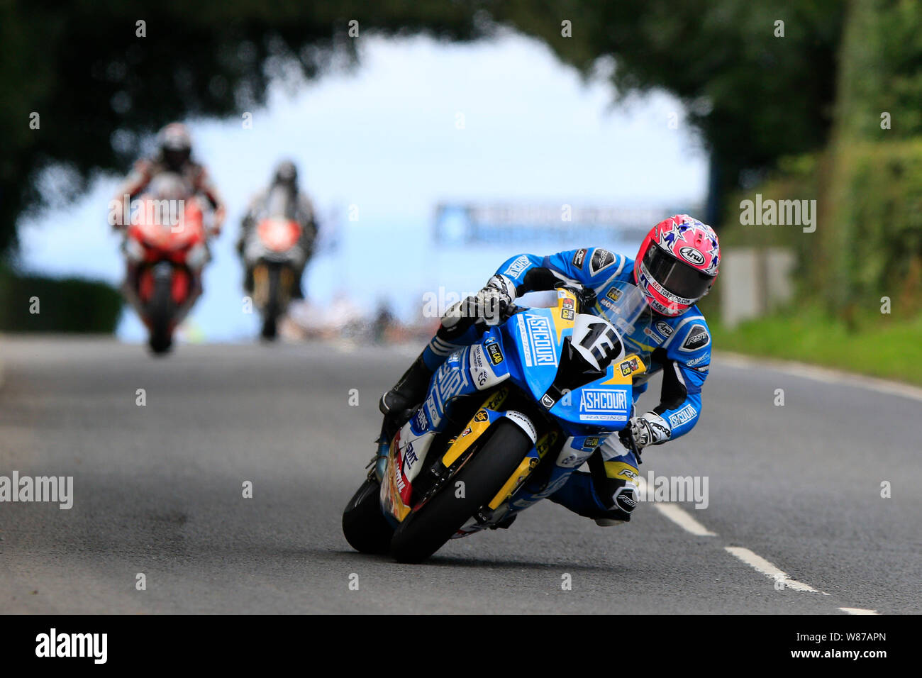 Circuit de Dundrod, Belfast, Irlande du Nord. 8e août 2019. Courses sur route Grand Prix de l'Ulster, de Qualification day ; Lee Johnston (Ashcourt Racing BMW) est 4e rang au Superbike qualifications - usage éditorial uniquement. Credit : Action Plus Sport/Alamy Live News Banque D'Images