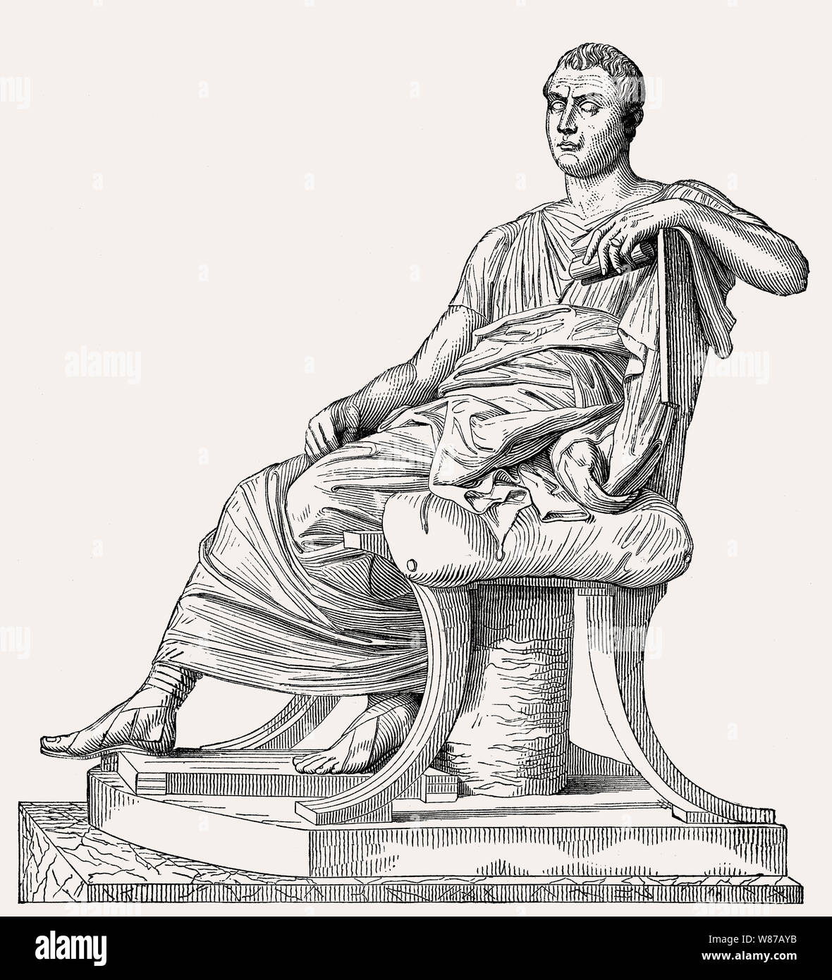 Ménandre, ch. 342/41 - ch. 290 avant J.-C., un dramaturge grec Banque D'Images