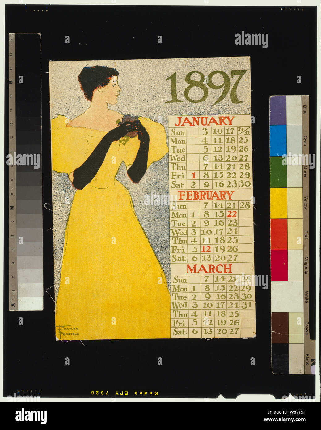 1897 Janvier, Février, Mars / Edward Penfield Banque D'Images