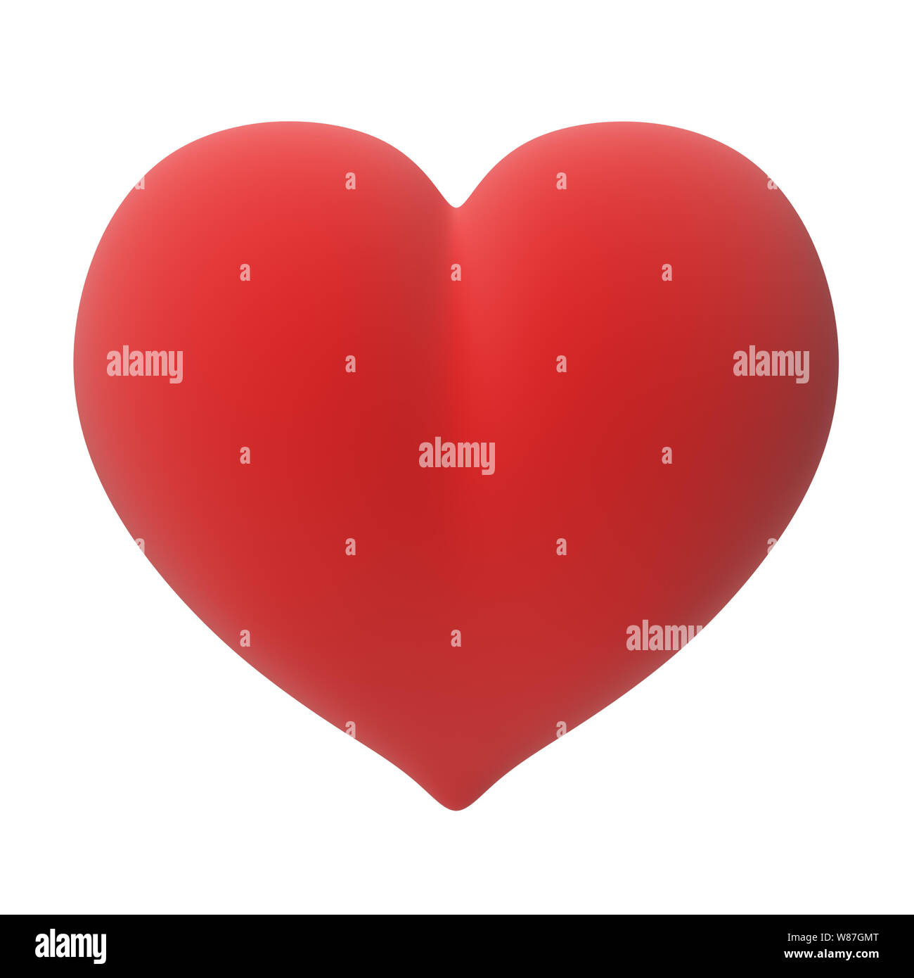Sur le coeur isolé sur fond blanc Banque D'Images