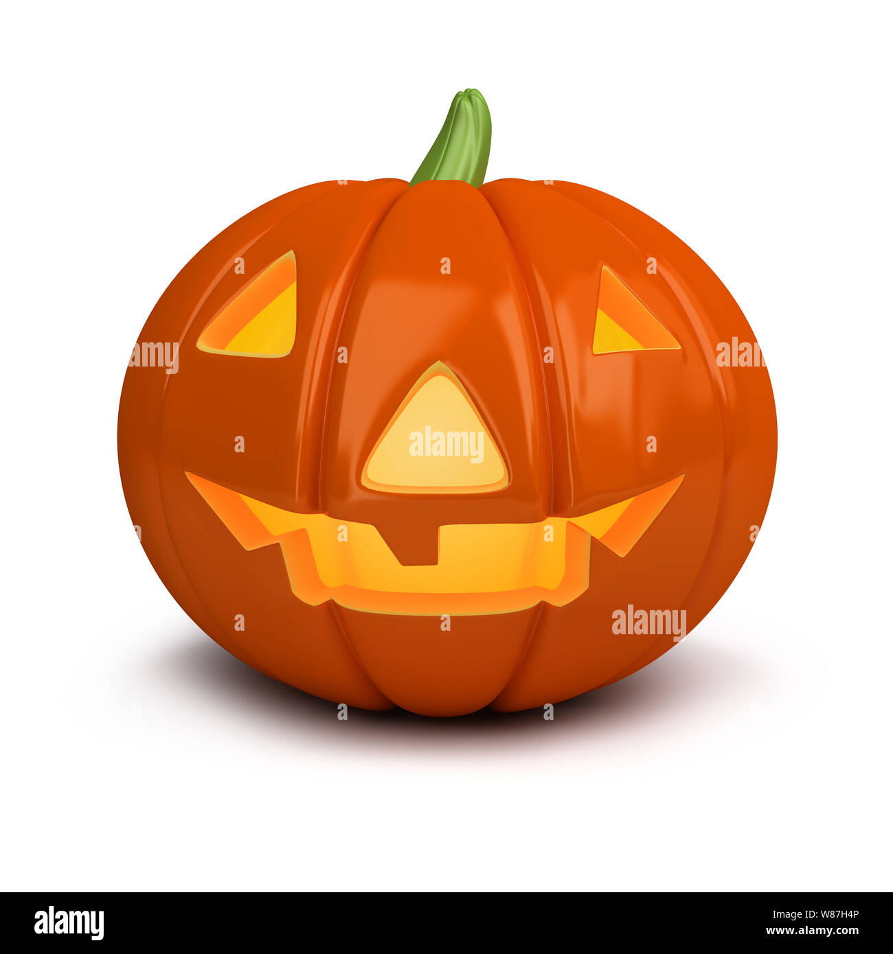Image 3d. Citrouille de fête. L'Halloween. Isolé sur fond blanc. Banque D'Images