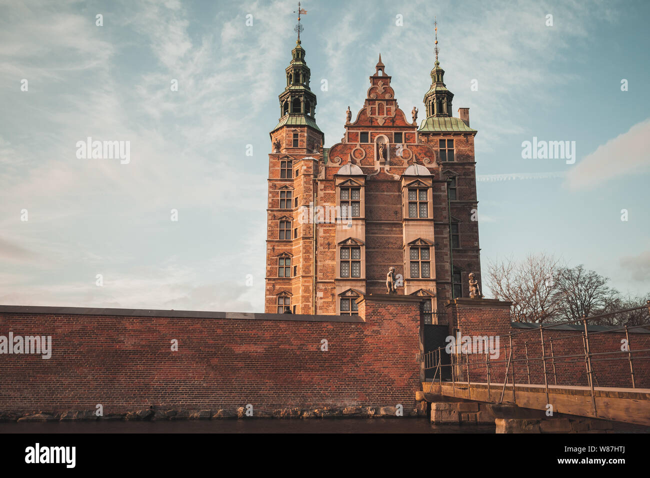 Le château de Rosenborg, Copenhague, Danemark. Photo aux tons Vintage Banque D'Images