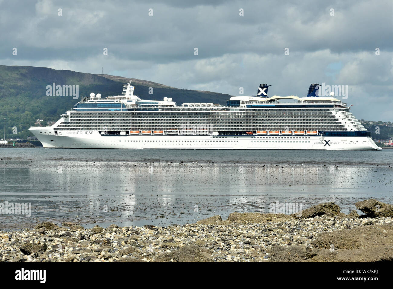 Des croisières Celebrity Eclipse d'arriver à Belfast, en Irlande du Nord Banque D'Images