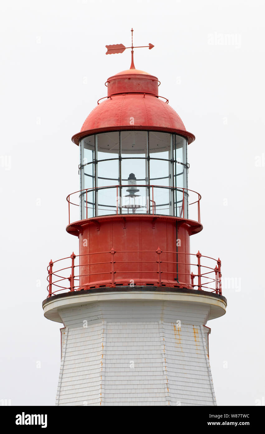 Phare de Point Riche, le lieu historique national de Port au Choix, Terre-Neuve et Labrador, Canada Banque D'Images