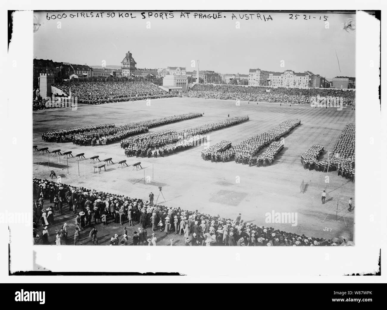 6000 Les filles de Sokol Sports à Prague, Autriche Banque D'Images