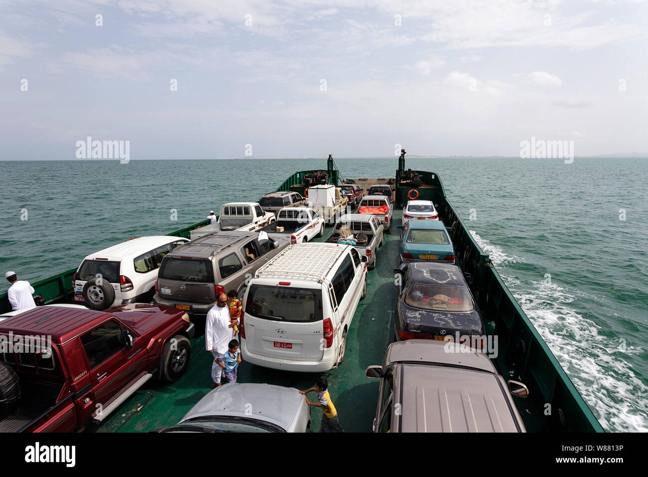 Location de bateau à l'île de Masirah, Oman Banque D'Images