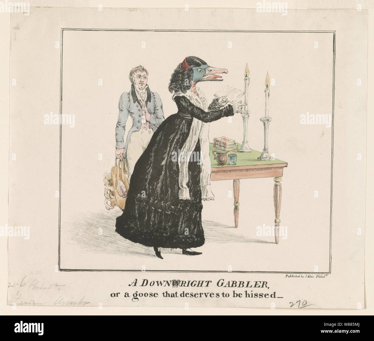 Une gabbler, ou d'une oie qui mérite d'être sifflé / publié par James Akin Philada. Banque D'Images
